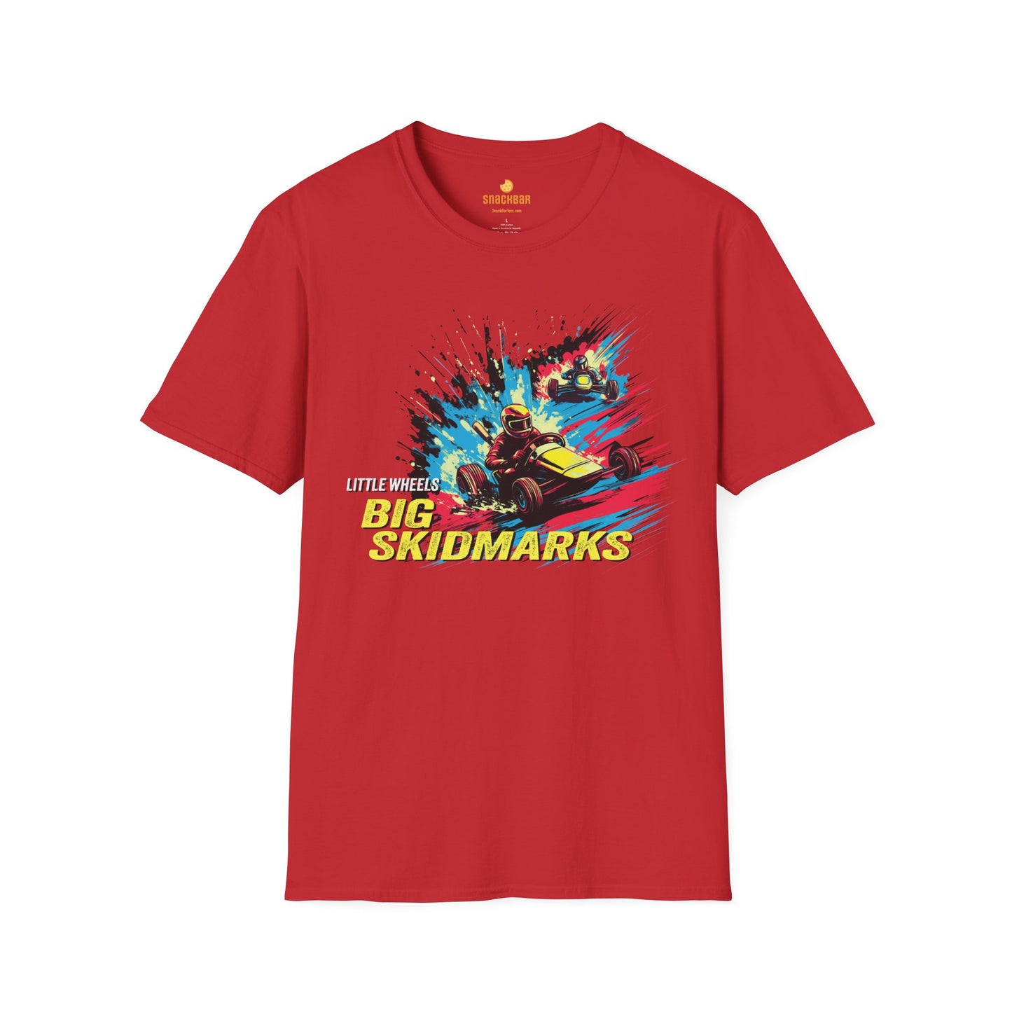 Little Wheels Big Skidmarks Go-Kart T-Shirt