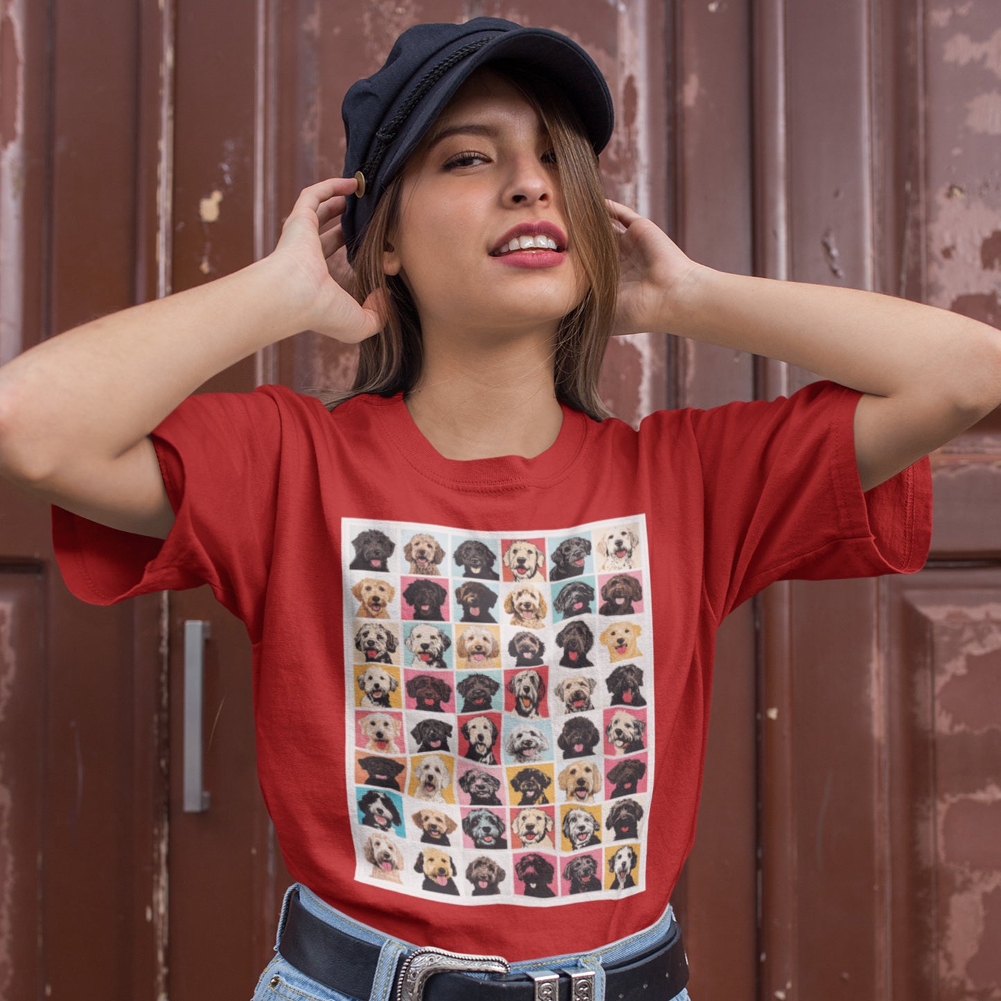 Mega Doodle Dogs Nagel/Warhol-Inspired T-Shirt