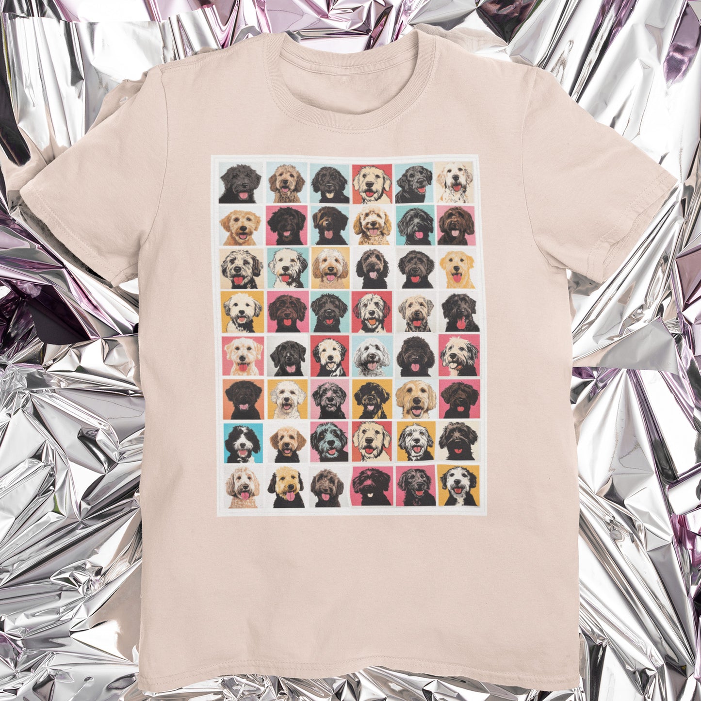 Mega Doodle Dogs Nagel/Warhol-Inspired T-Shirt