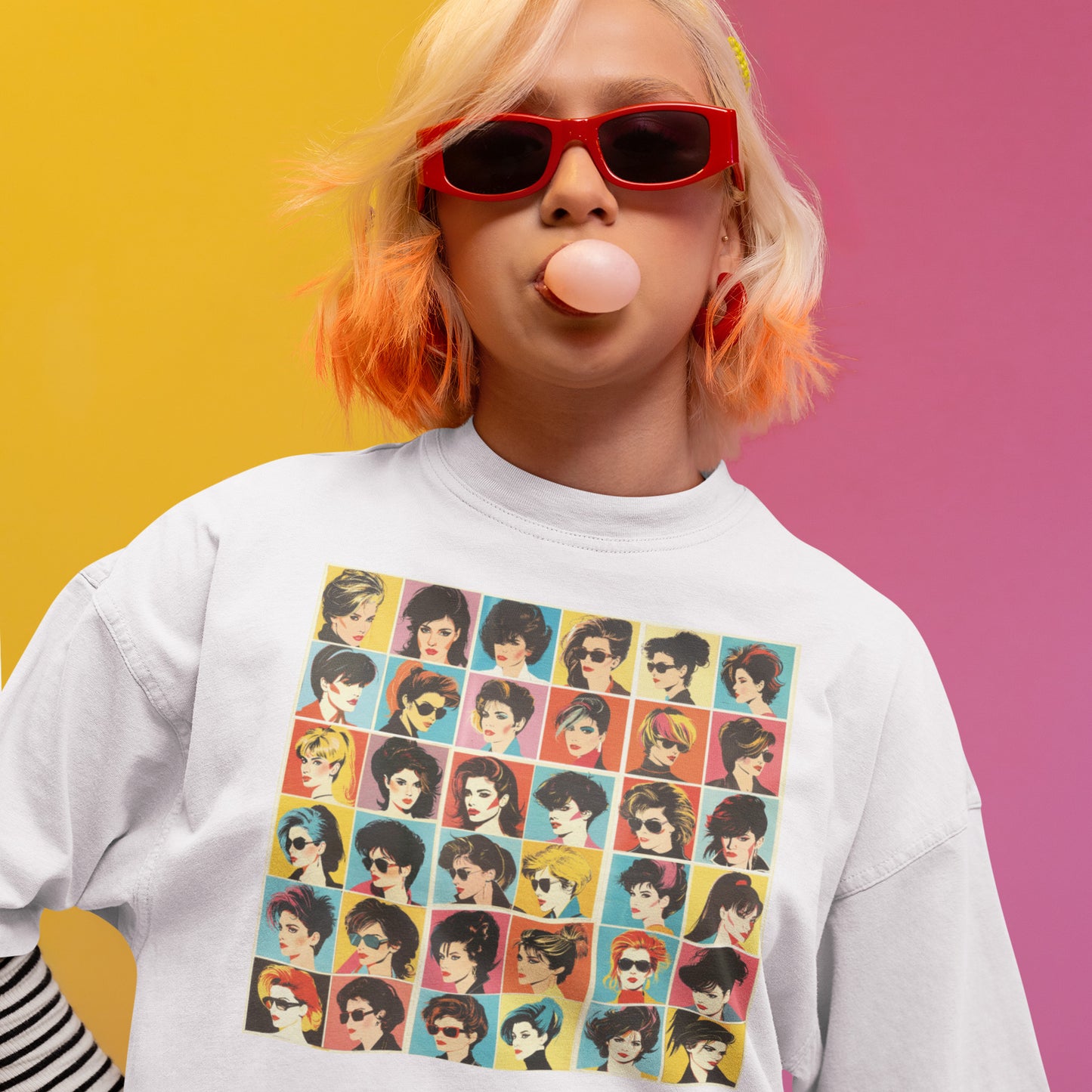 80s Hair Styles Patrick Nagel-Inspired T-Shirt