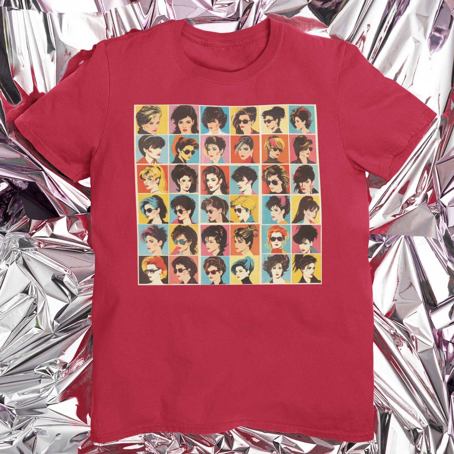 80s Hair Styles Patrick Nagel-Inspired T-Shirt