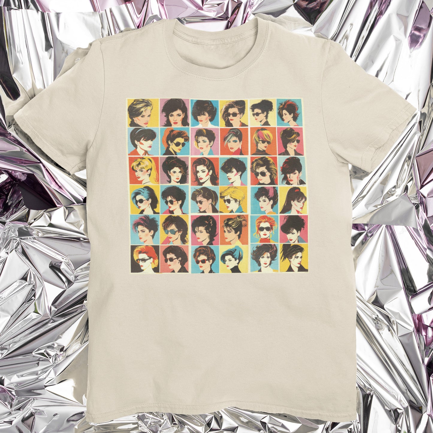 80s Hair Styles Patrick Nagel-Inspired T-Shirt
