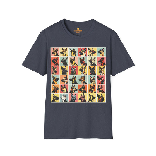 German Shepherd Dog Patrick Nagel-Inspired T-Shirt