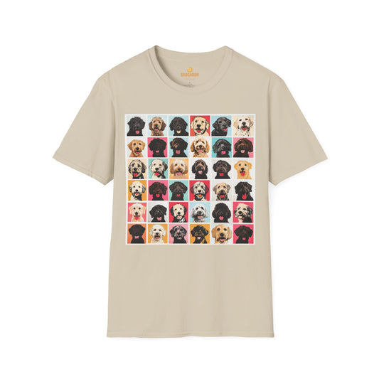 Mega Doodle Dogs Nagel/Warhol-Inspired T-Shirt