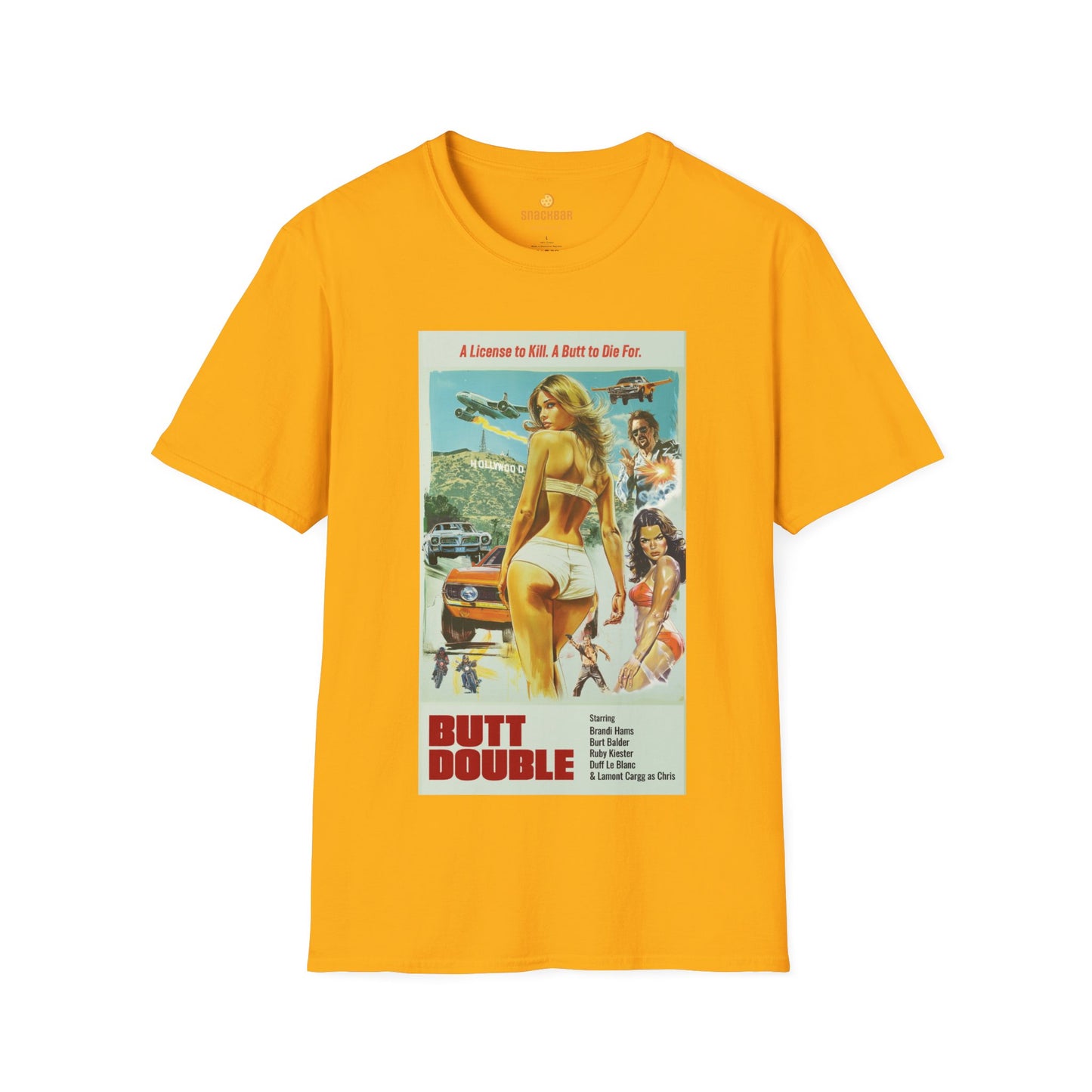 Butt Double 70s Exploitation Poster T-Shirt