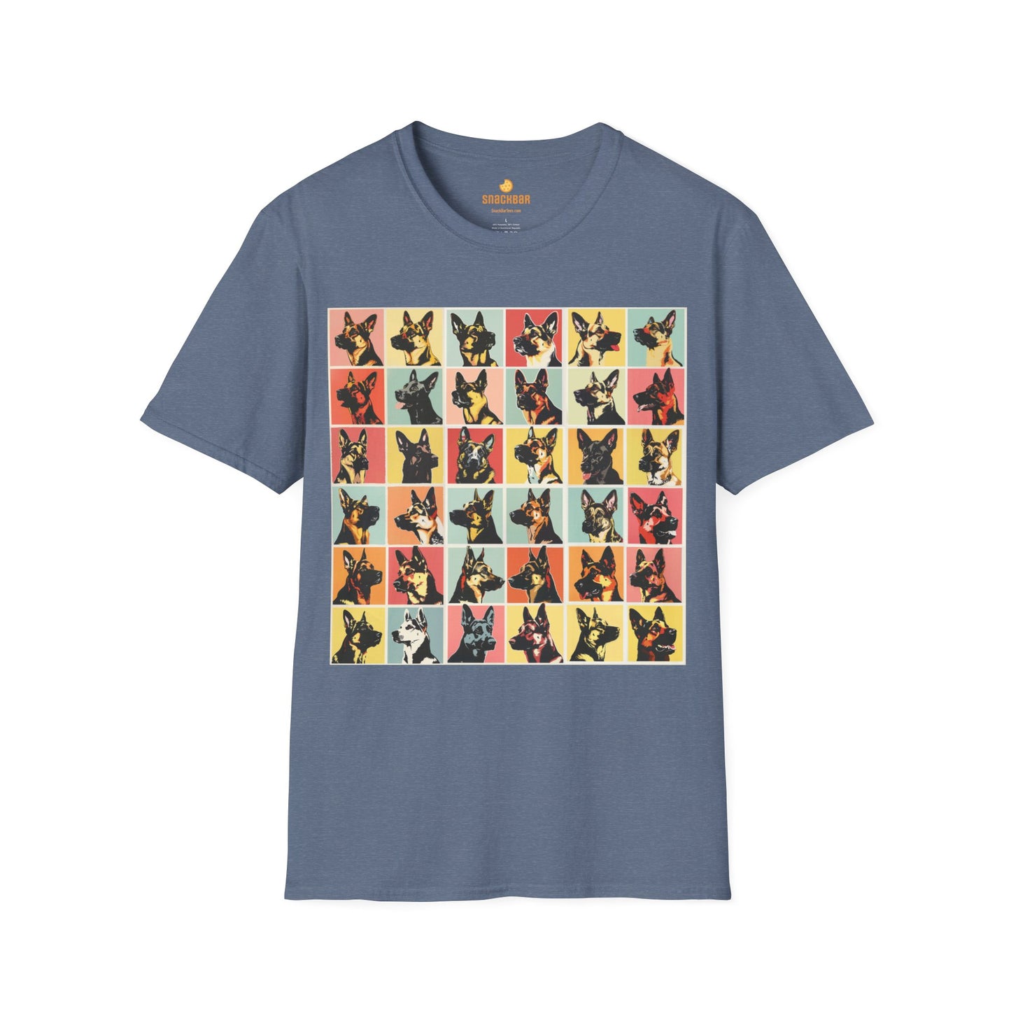 German Shepherd Dog Patrick Nagel-Inspired T-Shirt