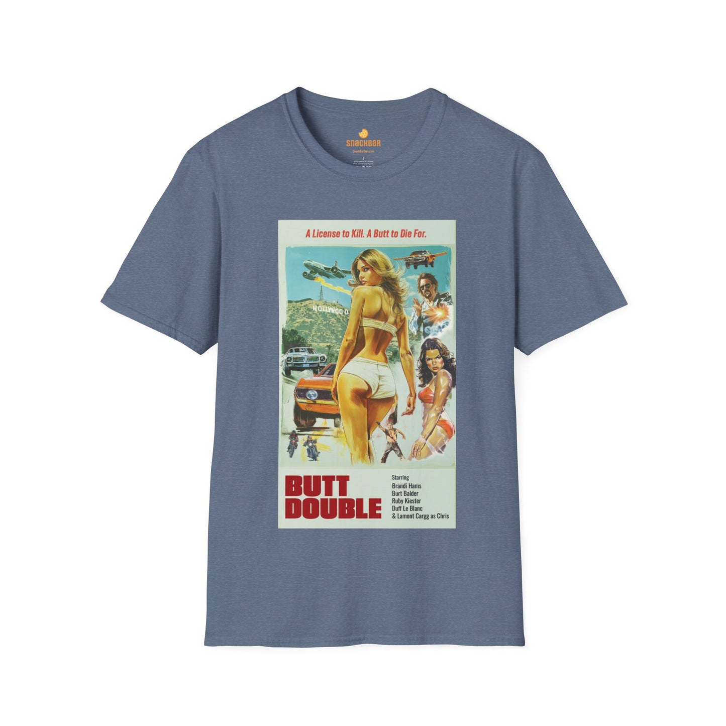 Butt Double 70s Exploitation Poster T-Shirt