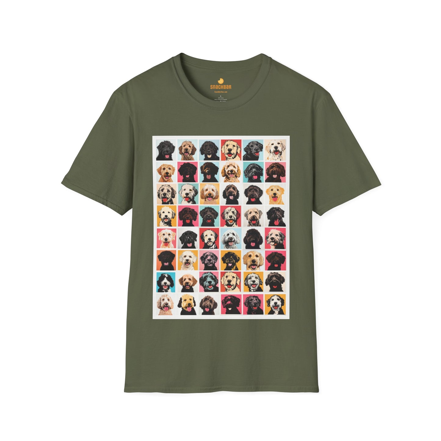 Mega Doodle Dogs Nagel/Warhol-Inspired T-Shirt